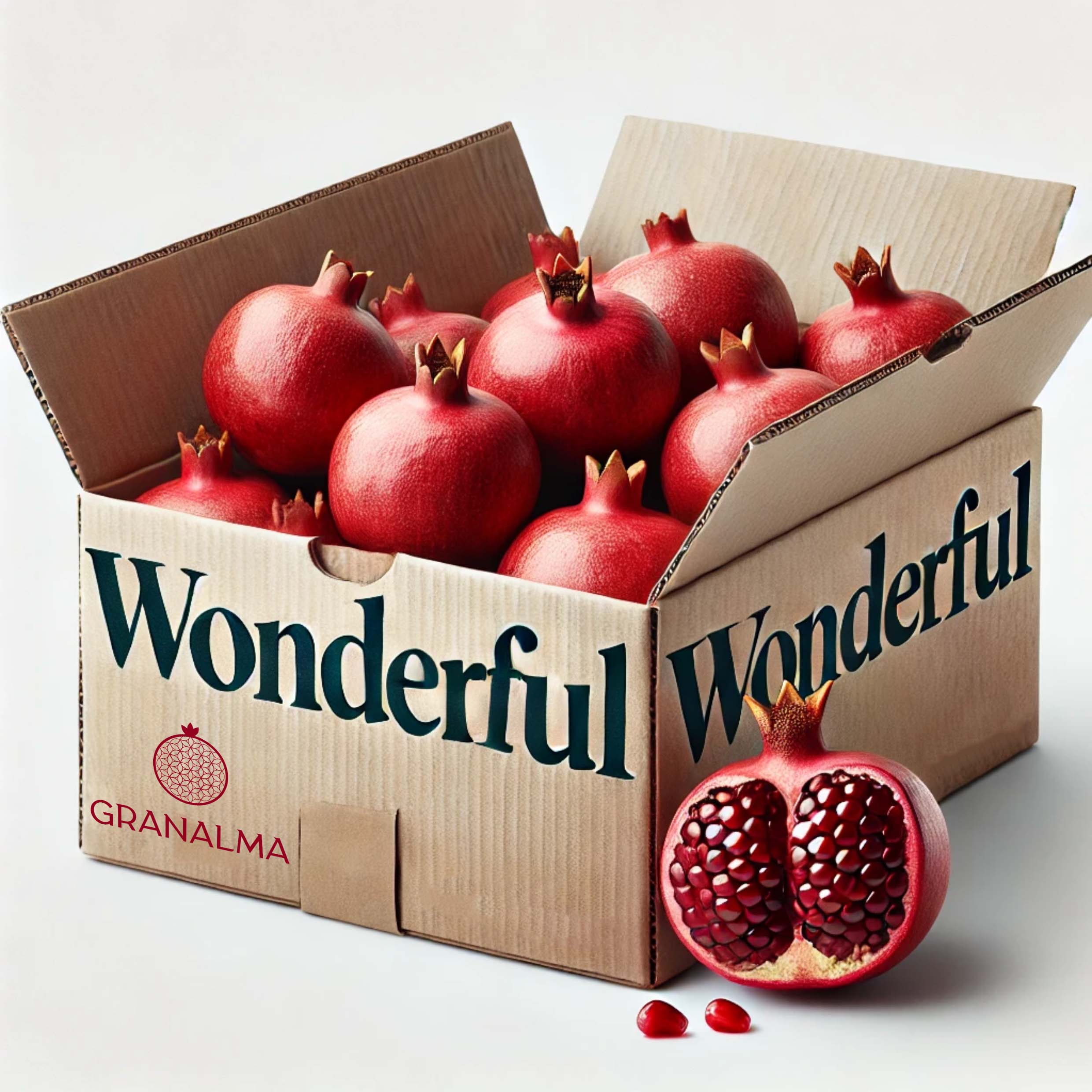 Granadas Wonderful Ácida Caja 4kg - 8/12 granadas
